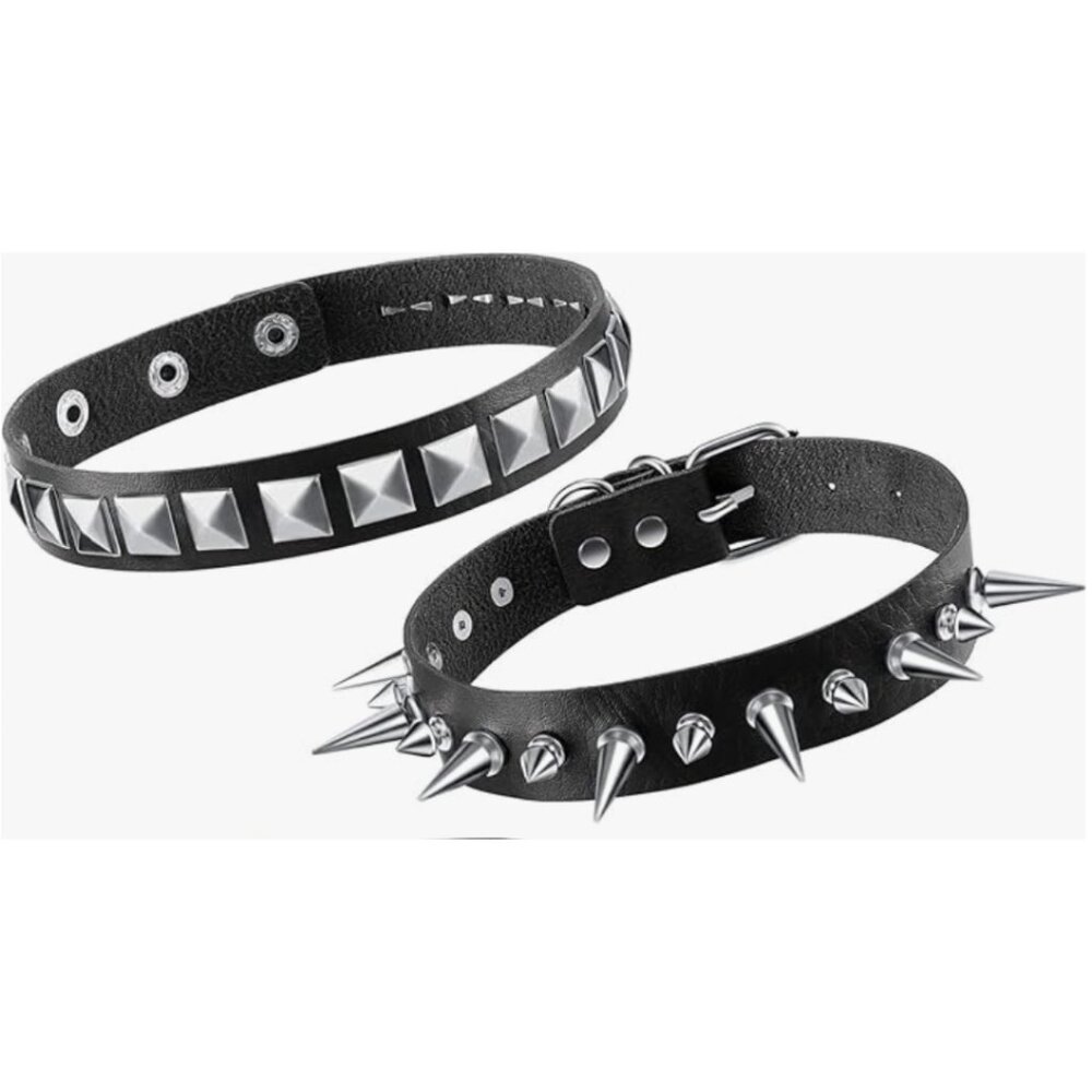 ⚫️ NIP Spike and Studded Choker Necklaces